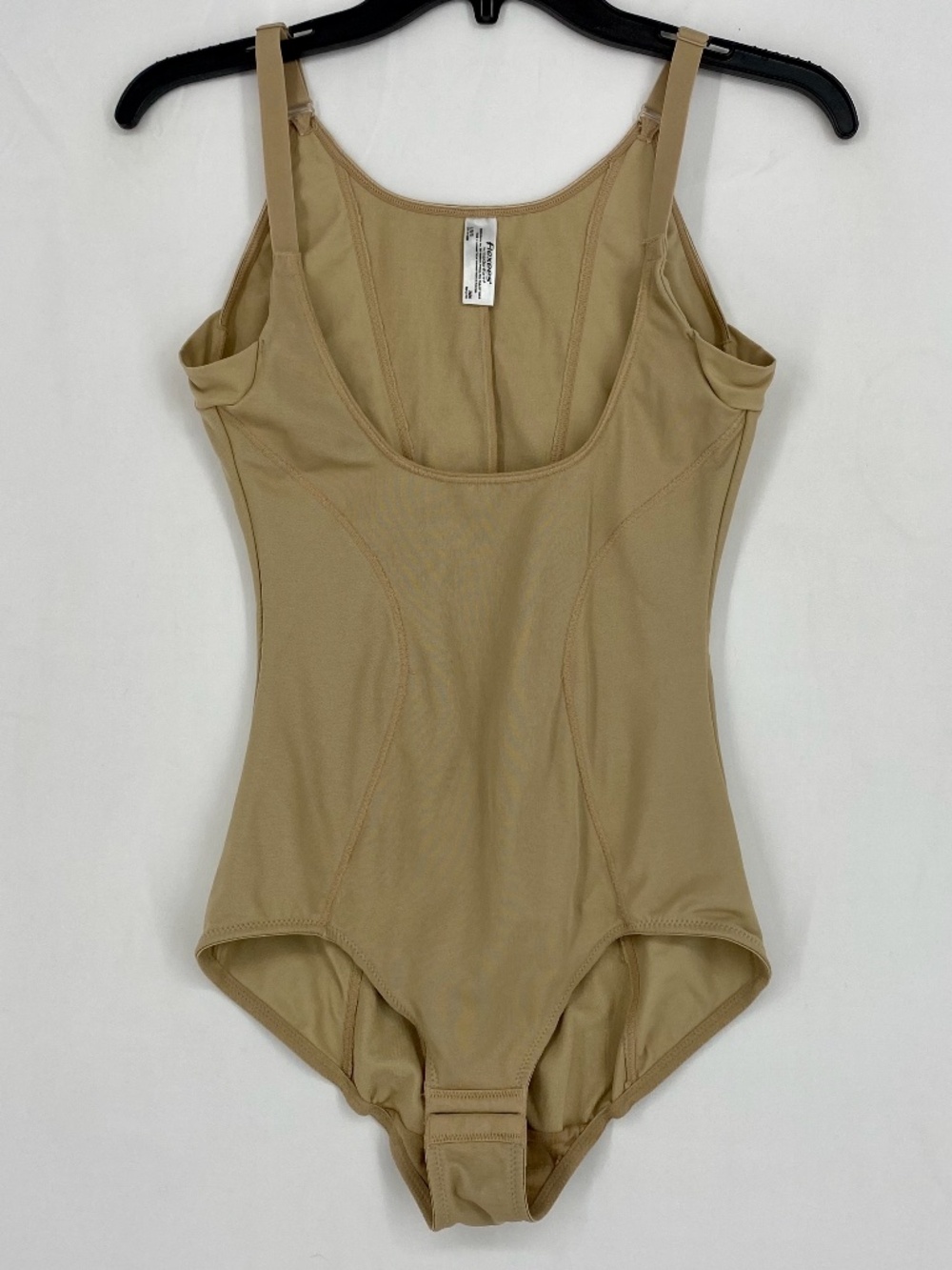 Flexees Maidenform Womens Size Large Shaping Bodysuit Beige Nude Open Bust 2656